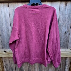 Red Shirt MIT Sweatshirt Mens XL Maroon Heather Crewneck Fleece RN102965 *flaw